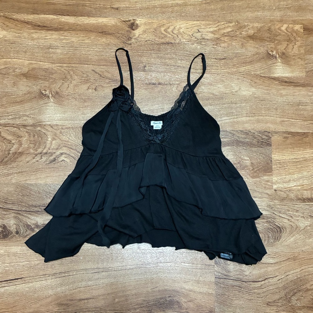 Kimchi Blue Black Layered Camisole Top